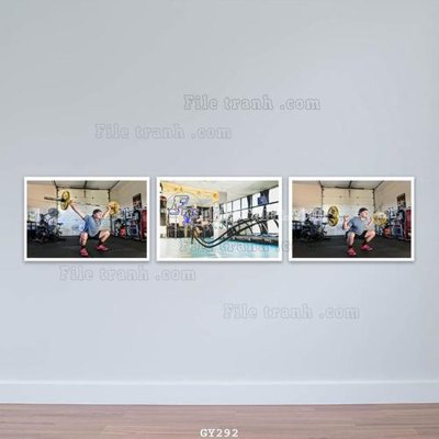 File tranh gốc File tranh treo phòng gym GYM292 (sắc nét từng chi tiết)
