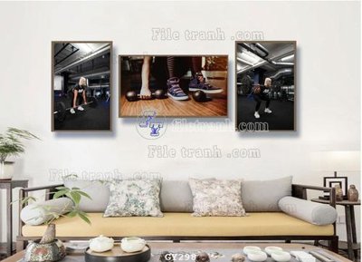 File in ấn File tranh treo phòng gym GYM298 chuyên nghiệp