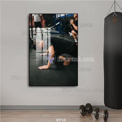 File gốc File tranh treo phòng gym GYM30 (in tráng gương) nghệ thuật