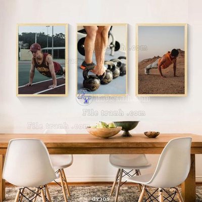File ảnh File tranh treo phòng gym GYM309 (gốc) in PP, decal