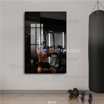 File gốc File tranh treo phòng gym GYM33 (in tráng gương) ốp tường