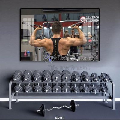 File gốc File tranh treo phòng gym GYM88 (chủ đề hiện đại) trang trí