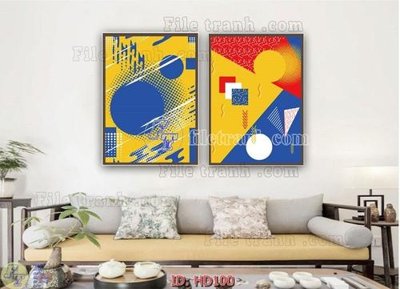 File tranh File tranh hiện đại HD100 (gốc) chủ đề trừu tượng