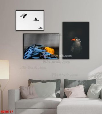 Hình ảnh file gốc in trần nhà File tranh bộ hiện đại HD10117