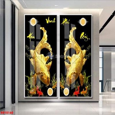 Ảnh gốc File tranh bộ hiện đại HD10160 (độ nét cao) in mica