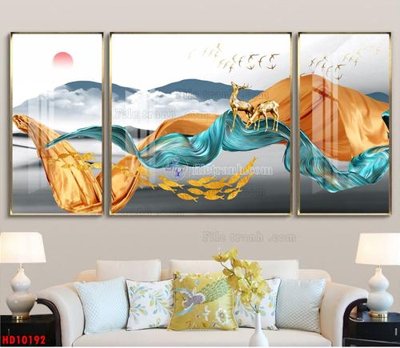 File gốc in mica File tranh bộ hiện đại HD10192 chất lượng