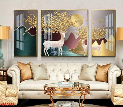 File in trần File tranh bộ hiện đại HD10198 (bản gốc) phong cảnh