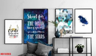 File in trần File tranh bộ hiện đại HD10203 (bản gốc) đại dương