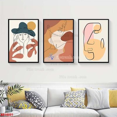 File ảnh File tranh bộ hiện đại HD10221 (gốc) in standee