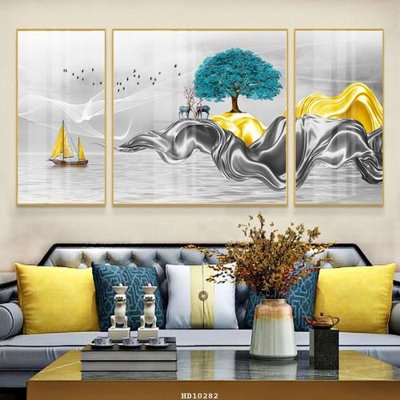 File in trần File tranh hiện đại pha lê gương HD10282 (bản gốc) hoa văn