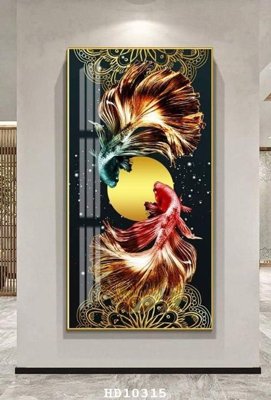 Hình ảnh file gốc in trần nhà File tranh hiện đại pha lê gương HD10315