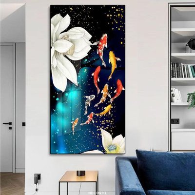 File in trần File tranh hiện đại pha lê gương HD10491 (bản gốc) bầu trời