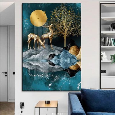 File tranh File tranh hiện đại pha lê gương HD10533 (gốc) phong cách tối giản