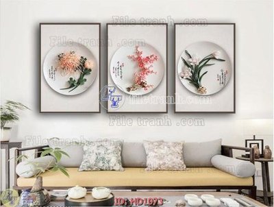 File gốc File tranh hiện đại HD1073 (in tráng gương) ốp tường