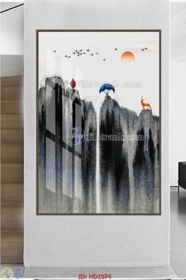 File PSD File tranh hiện đại HD1074 (bản gốc) dễ dàng edit