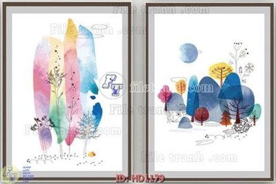 File ảnh File tranh hiện đại HD1179 (gốc) in decal dán tường