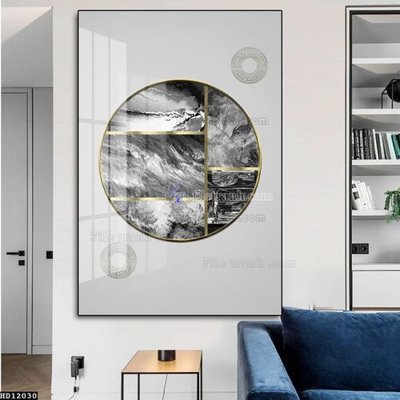 File tranh File tranh hiện đại pha lê gương HD12030 (bản gốc) trang trí văn phòng