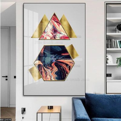 File gốc File tranh hiện đại pha lê gương HD12035 (trang trí) phòng làm việc