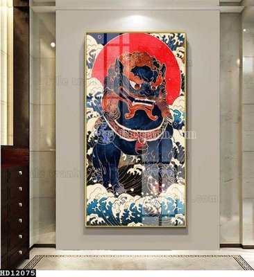 File tranh PSD File tranh hiện đại pha lê gương HD12075 chất lượng cao