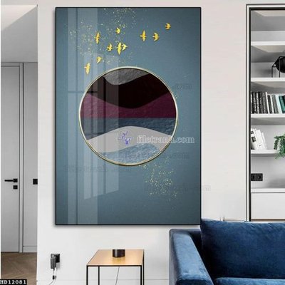 File in lụa File tranh hiện đại pha lê gương HD12081 (tân cổ điển) File tranh hiện đại pha lê gương HD12081