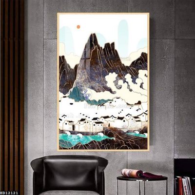 Download file File tranh hiện đại pha lê gương HD12121 (gốc) in mica cao cấp