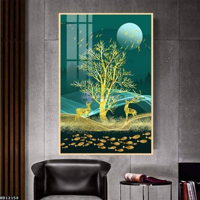 File gốc File tranh hiện đại pha lê gương HD12158 (in 3D) cho trang trí