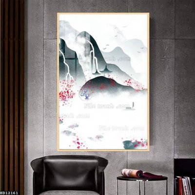 File in trần File tranh hiện đại pha lê gương HD12161 (file gốc) phong thủy