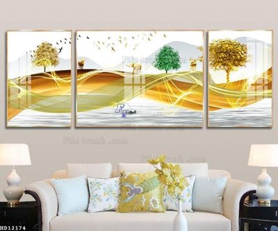 File gốc in tráng gương File tranh hiện đại pha lê gương HD12174 chi tiết