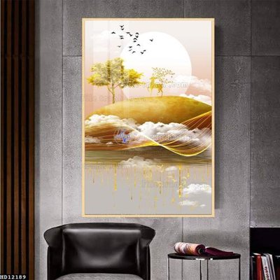File gốc File tranh hiện đại pha lê gương HD12189 (in lụa) tranh thuận buồm