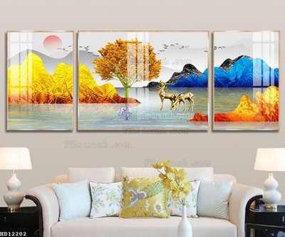 File gốc File tranh hiện đại pha lê gương HD12202 (phong cách) cổ điển