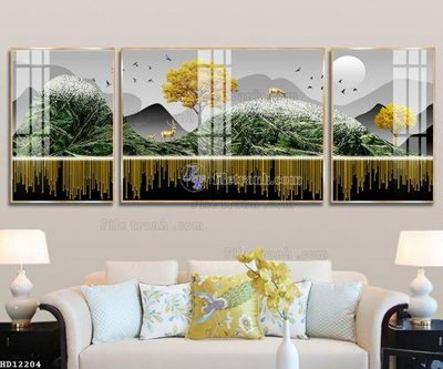 Tải file File tranh hiện đại pha lê gương HD12204 (gốc) làm tranh trang trí