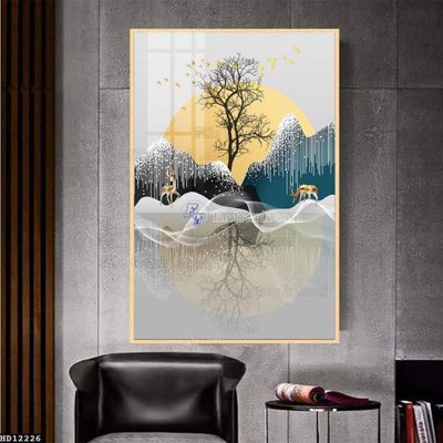 File tranh File tranh hiện đại pha lê gương HD12226 (gốc) chủ đề thiên nhiên