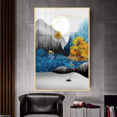 File gốc File tranh hiện đại pha lê gương HD12227 (cho in ấn) độc quyền