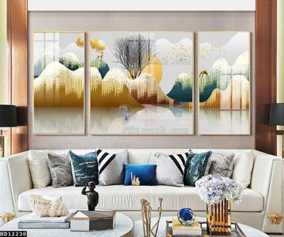 File in ấn File tranh hiện đại pha lê gương HD12238 (bản gốc) sắc nét