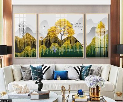 File gốc in ấn File tranh hiện đại pha lê gương HD12247 chuẩn màu CMYK