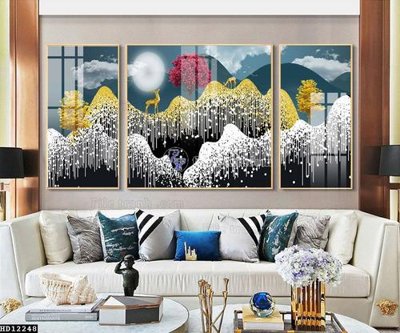File tranh File tranh hiện đại pha lê gương HD12248 (bản gốc) in canvas