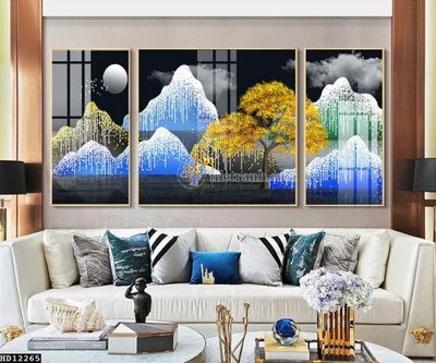 File gốc File tranh hiện đại pha lê gương HD12265 (trang trí) phòng làm việc