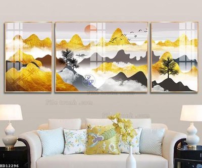 Hình ảnh file gốc in lụa File tranh hiện đại pha lê gương HD12296