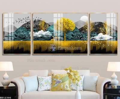 File gốc File tranh hiện đại pha lê gương HD12306 (trang trí) phòng làm việc