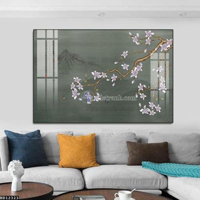 File in trần File tranh hiện đại pha lê gương HD12323 (bản gốc 3D) sống động