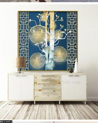 Ảnh gốc File tranh hiện đại pha lê gương HD12452 (siêu chi tiết) để in ấn