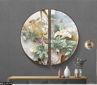 File tranh gốc in trần nhà File tranh hiện đại pha lê gương HD12479 3D