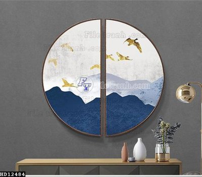 Ảnh mô tả file gốc in mica File tranh hiện đại pha lê gương HD12484