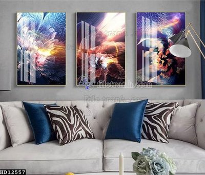 Download file File tranh hiện đại pha lê gương HD12557 (gốc) in mica đèn LED