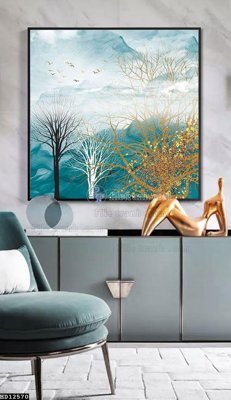 File tranh in trần 3D File tranh hiện đại pha lê gương HD12570 (ảnh gốc)