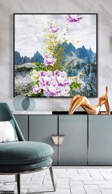 File ảnh gốc File tranh hiện đại pha lê gương HD12594 (chuyên in mica)