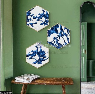 File tranh in trần 3D File tranh hiện đại pha lê gương HD12809 (ảnh gốc)