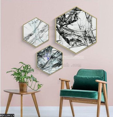 File in trần File tranh hiện đại pha lê gương HD12813 (bản gốc) mây trời