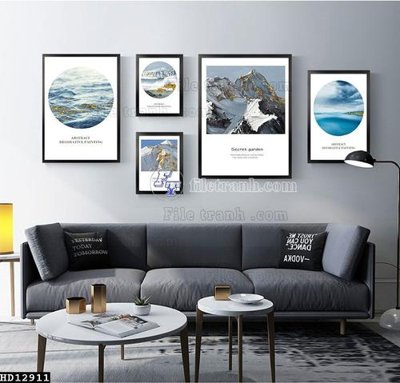 File ảnh File tranh hiện đại pha lê gương HD12911 (gốc) cho trang trí nhà hàng