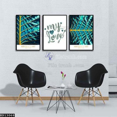 File tranh gốc File tranh hiện đại pha lê gương HD13068 chủ đề hiện đại